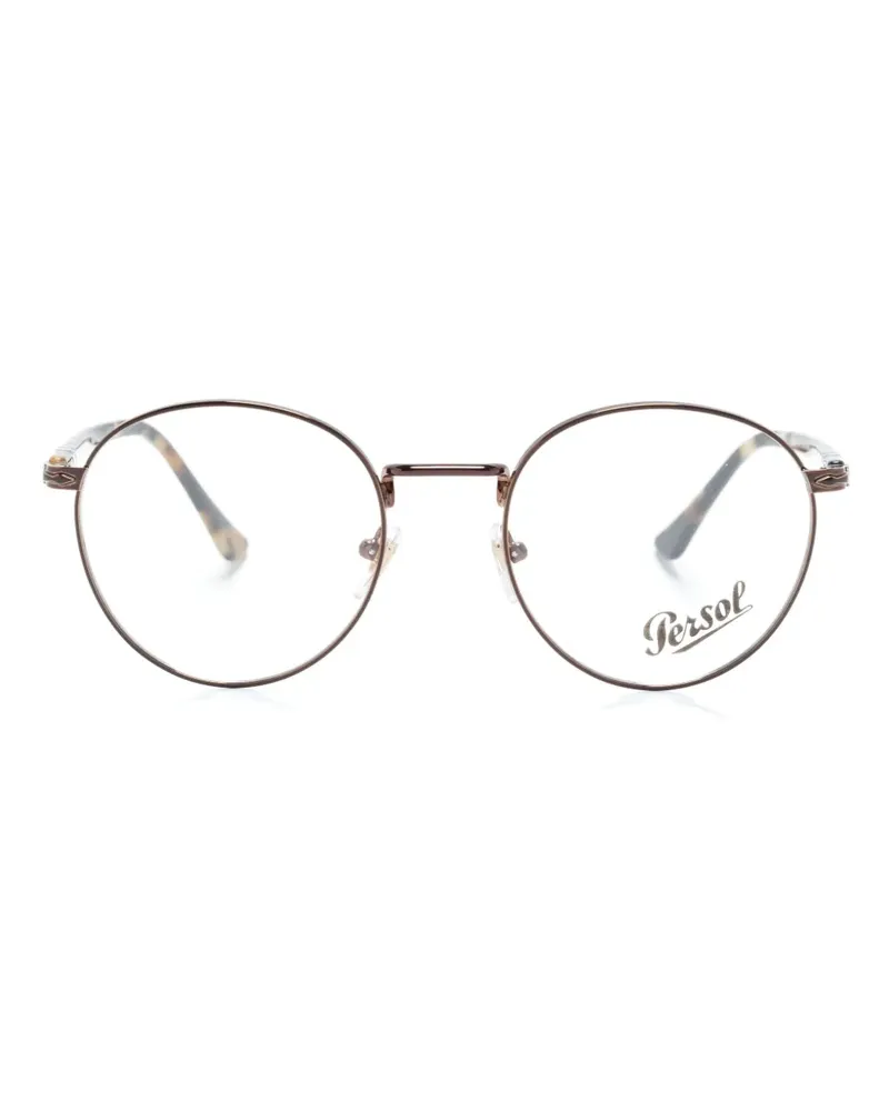 Persol Runde Brille in Schildpattoptik - Braun Braun