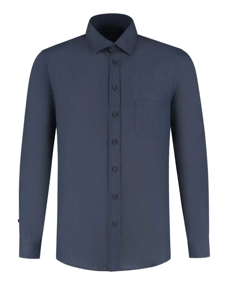 SEASE chest-pocket long-sleeve shirt - Blau Blau