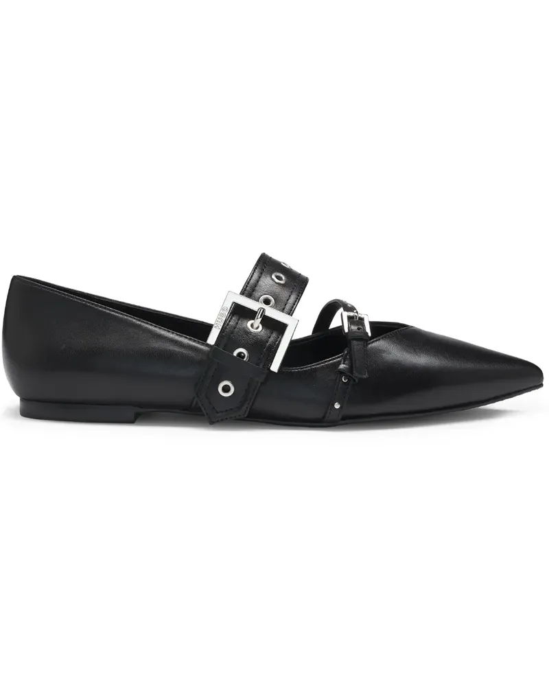 HUGO BOSS Ballerinas mit Schnalle - Schwarz Schwarz