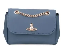 Schultertasche mit Kettenriemen - Blau