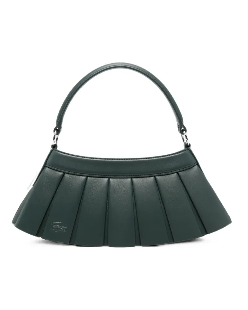 Lacoste pleated logo-embossed tote bag - Grün Grün