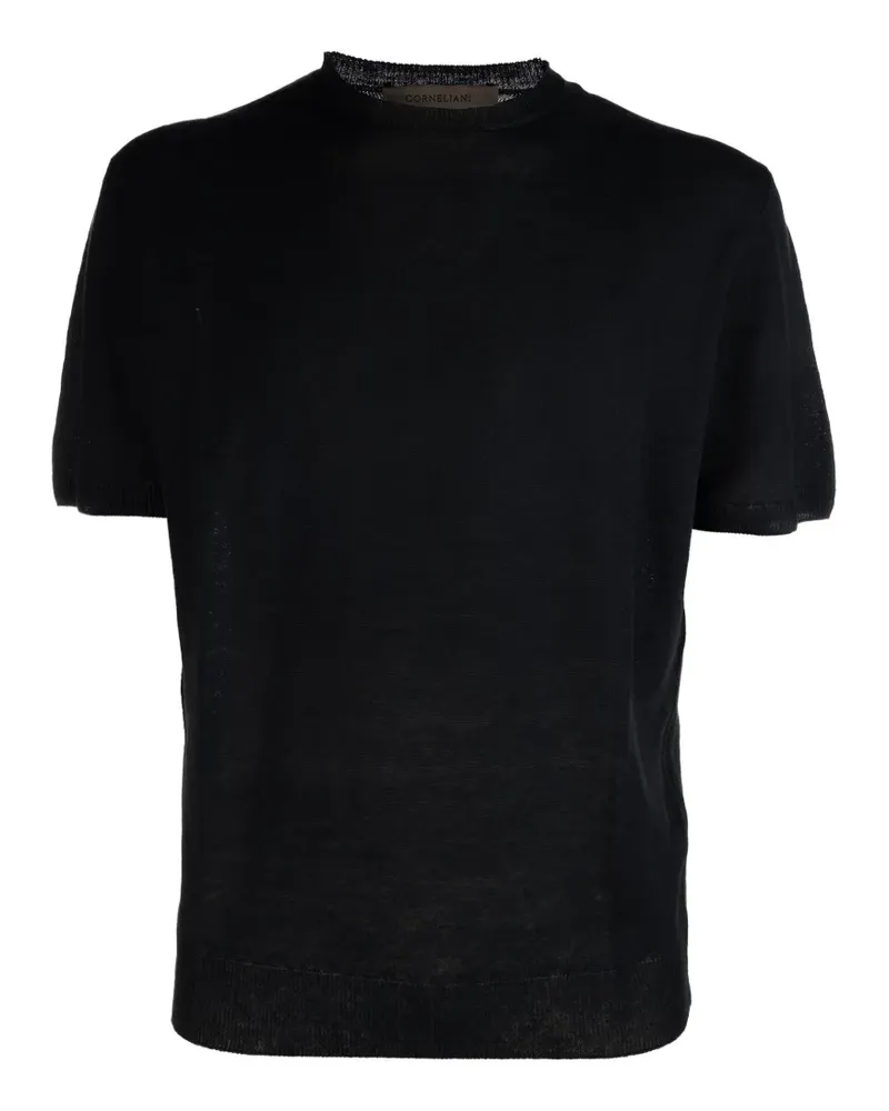 Corneliani fine-knit T-shirt - Schwarz Schwarz