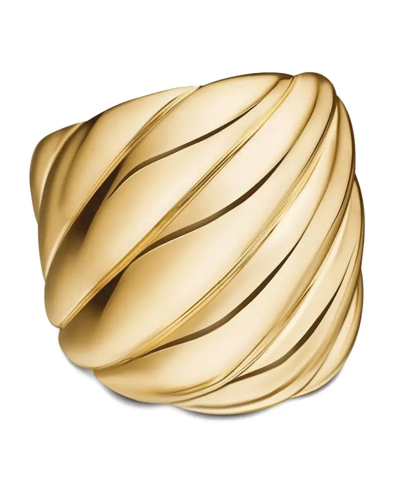 David Yurman 18kt Sculpted Cable Gelbgoldring 20mm Gold