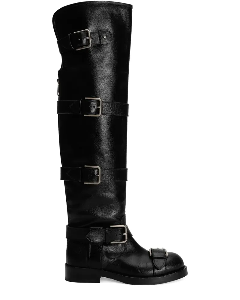 Dolce & Gabbana Stiefel mit Schnalle - Schwarz Schwarz