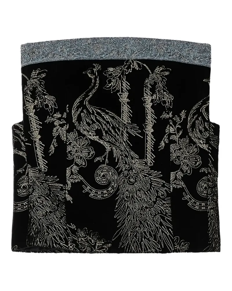 Giorgio Armani Oberteil aus Samt - Schwarz Schwarz