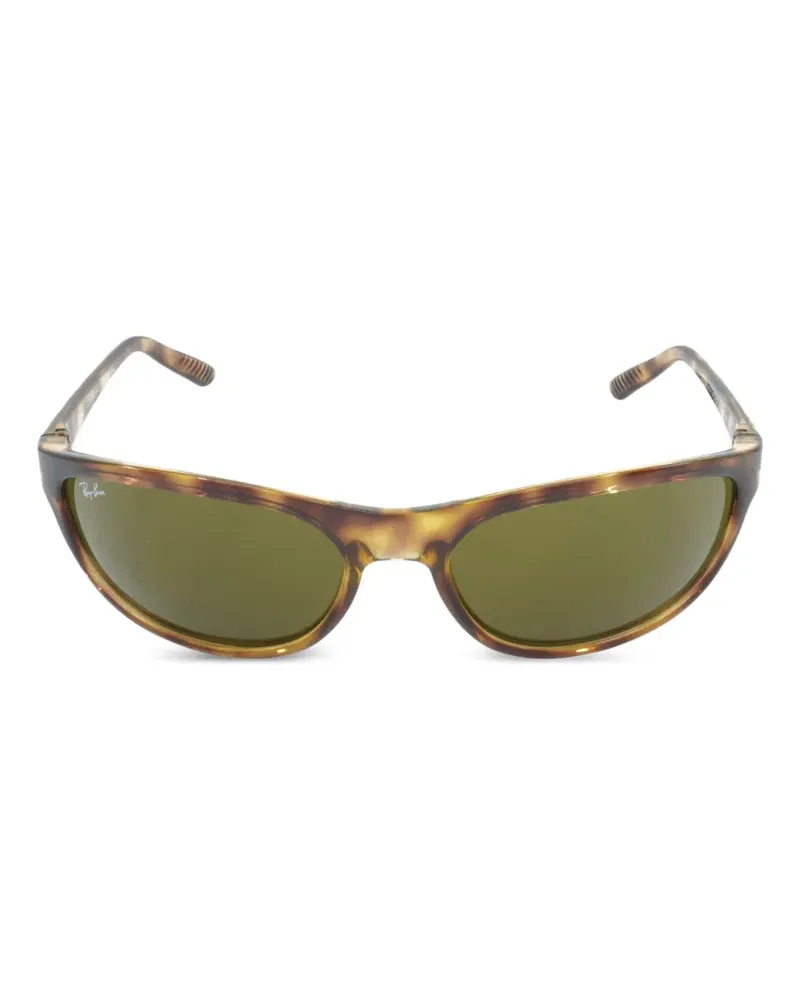Ray Ban tortoiseshell-effect rectangle-frame sunglasses - Braun Braun