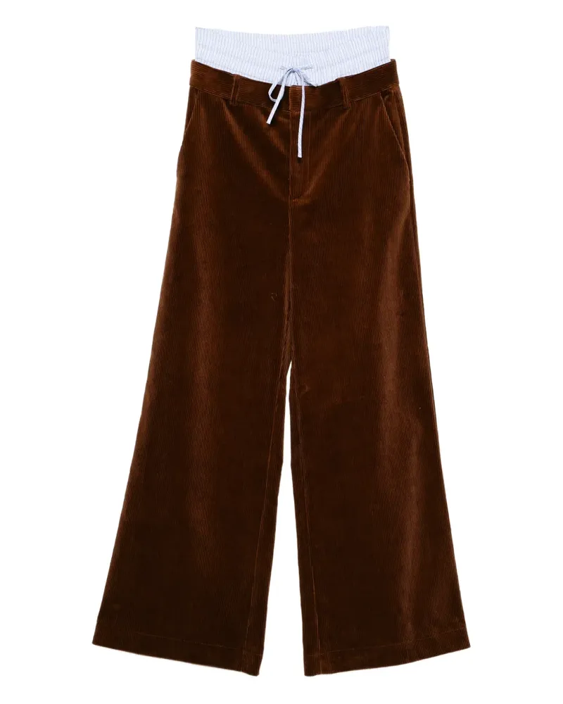 Monse Cordhose mit doppeltem Bund - Braun Braun