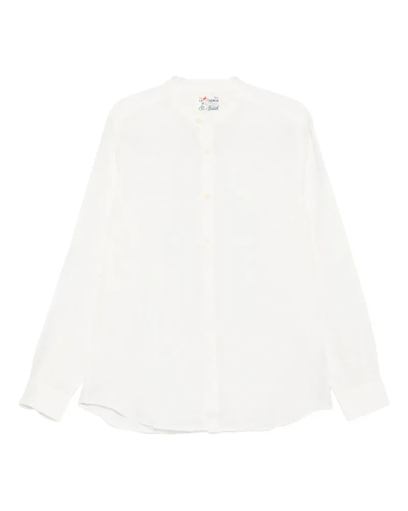 MC2 Saint Barth Naxos mandarin-collar long-sleeved shirt - Weiß Weiß