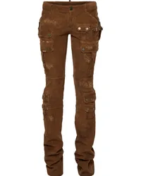 Dsquared2 Tief sitzende Skinny-Cordhose Braun