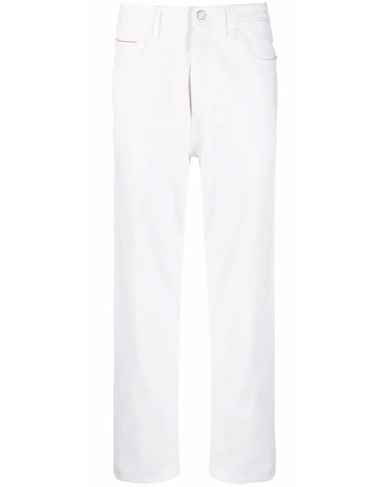 Jacob Cohën Gerade Cropped-Jeans - Weiß Weiß