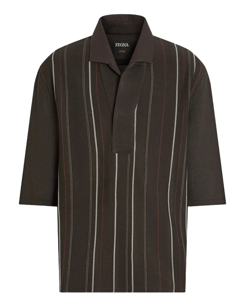 Ermenegildo Zegna Poloshirt aus Seide - Braun Braun