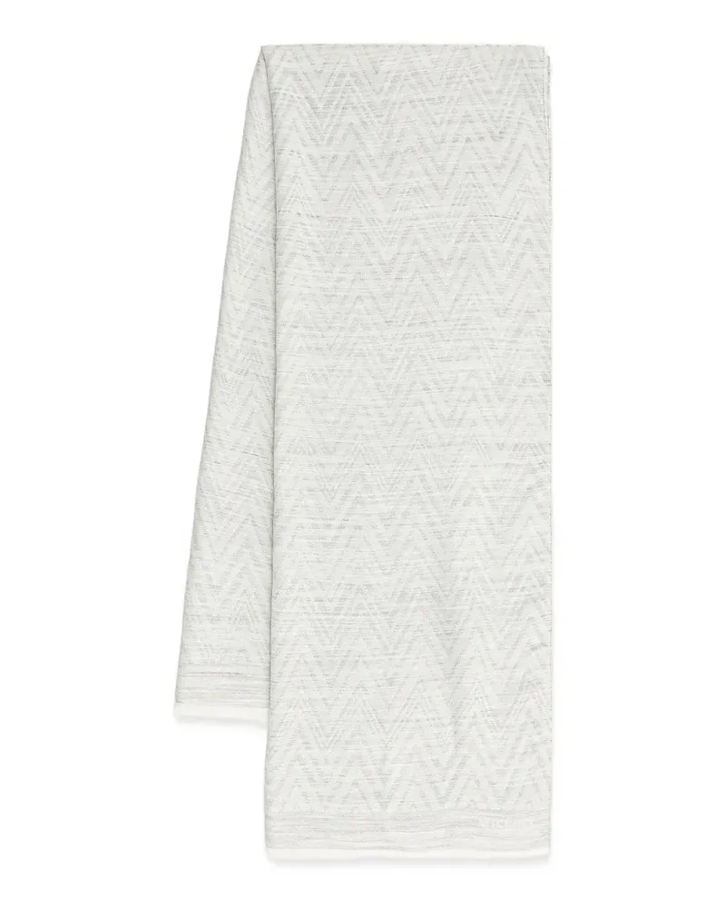 Missoni Schal mit Zickzackmuster - Weiß Weiß