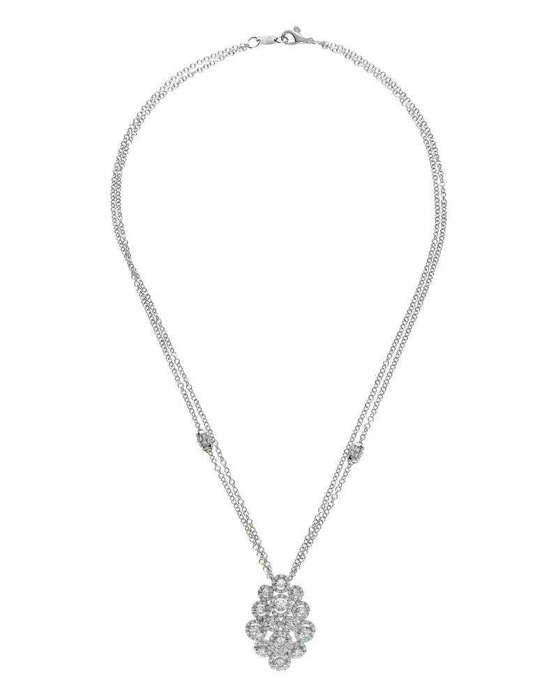 LEO PIZZO 18kt Weißgoldhalskette mit Diamanten - Silber Silber