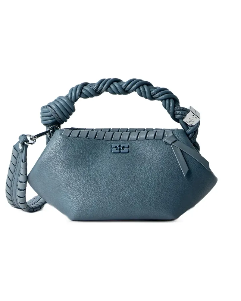 Ganni Mini Bou Tresse Tote Bag aus Faux-Leder - Blau Blau