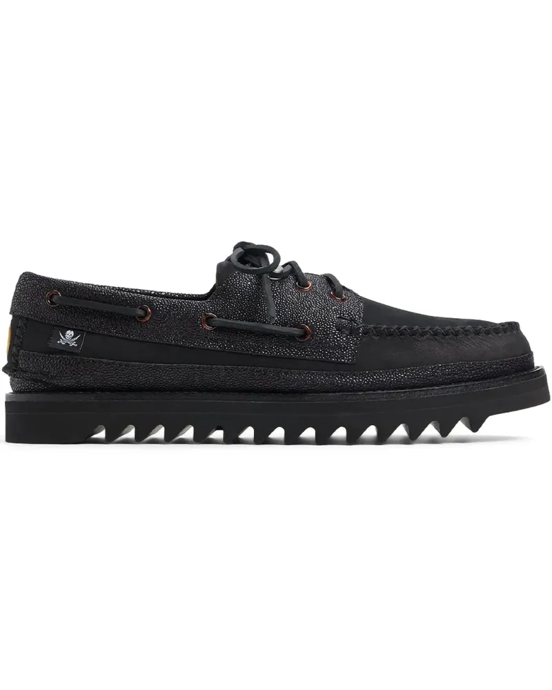Sperry Top Sider 3-Eye Gulfstar Segelschuhe - Schwarz Schwarz