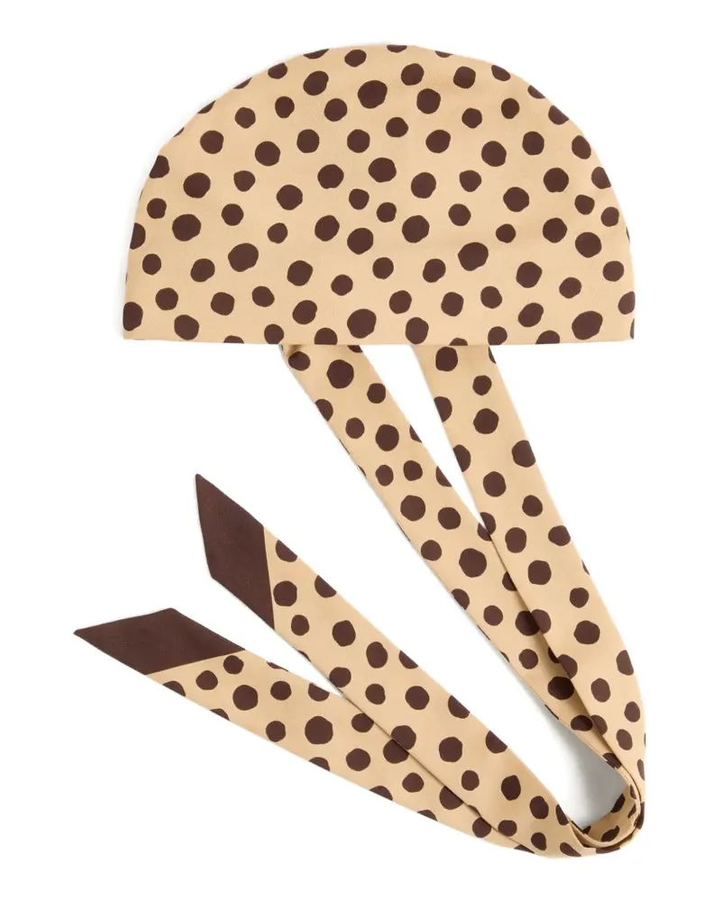 Valentino Garavani Pois Dalmata Plus de Pois headband in cotton and silk - Nude Nude