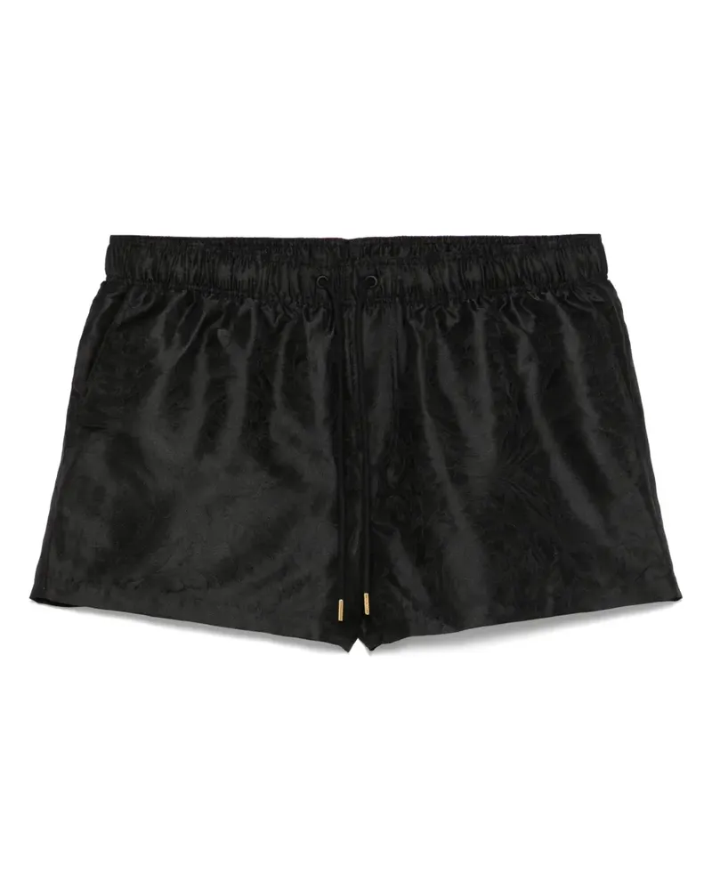 Versace Badeshorts aus Barocco-Jacquard - Schwarz Schwarz
