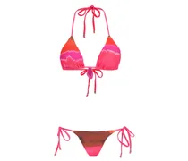 Bikini mit Batikmuster - Rosa