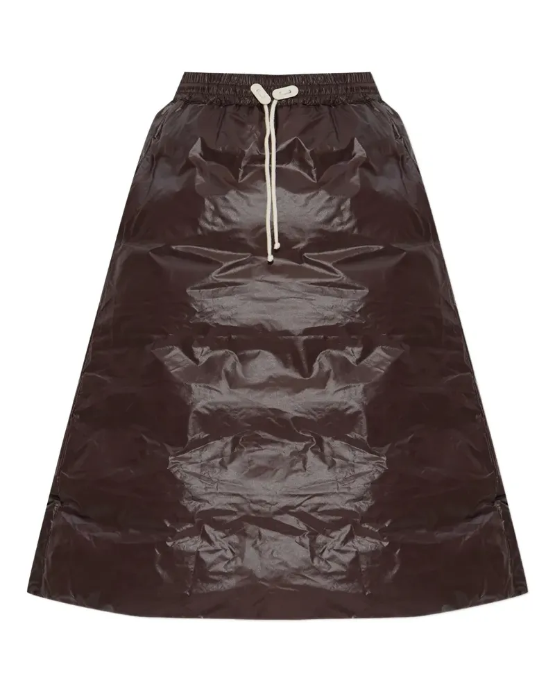Jil Sander drawstring padded midi skirt - Rot Rot
