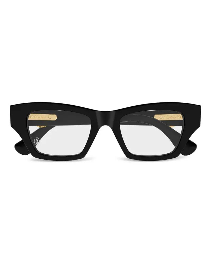 Cartier Browline Brille - Schwarz Schwarz