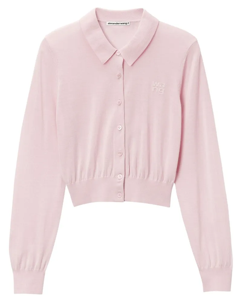 Alexander Wang Cardigan mit Logo-Schichtung - Rosa Rosa