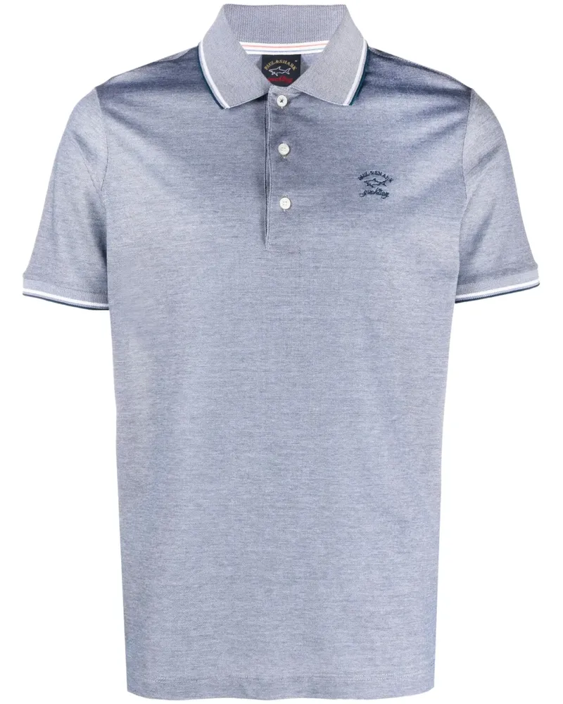 Paul & Shark Poloshirt mit Logo-Stickerei - Blau Blau