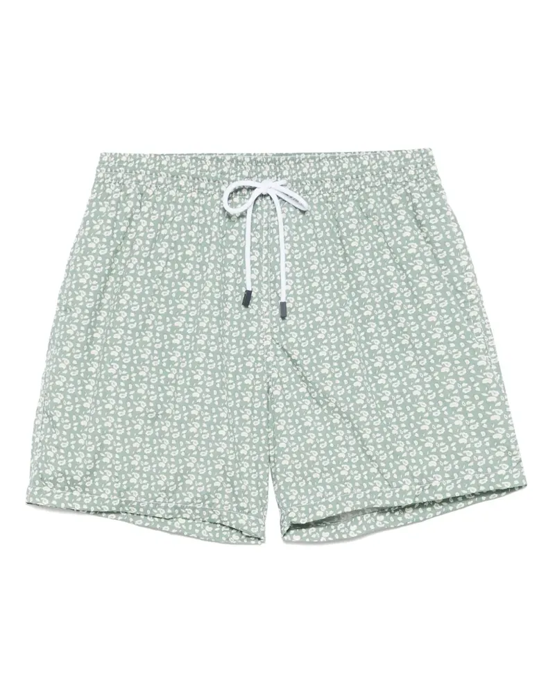 BARBA Badeshorts mit Paisley-Print - Grün Grün