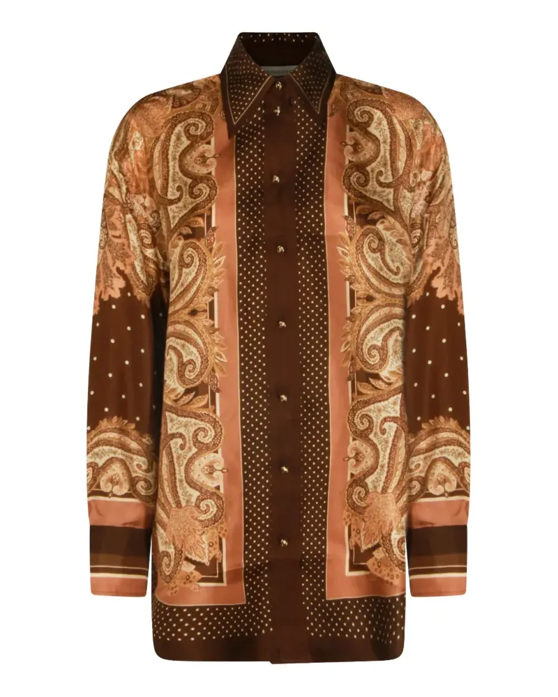 Zimmermann Luna paisley-print shirt - Braun Braun