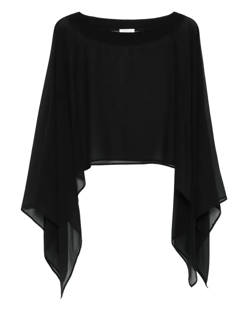P.A.R.O.S.H. P.A.R.O H. Cape-Jacke mit U-Boot-Ausschnitt - Schwarz Schwarz