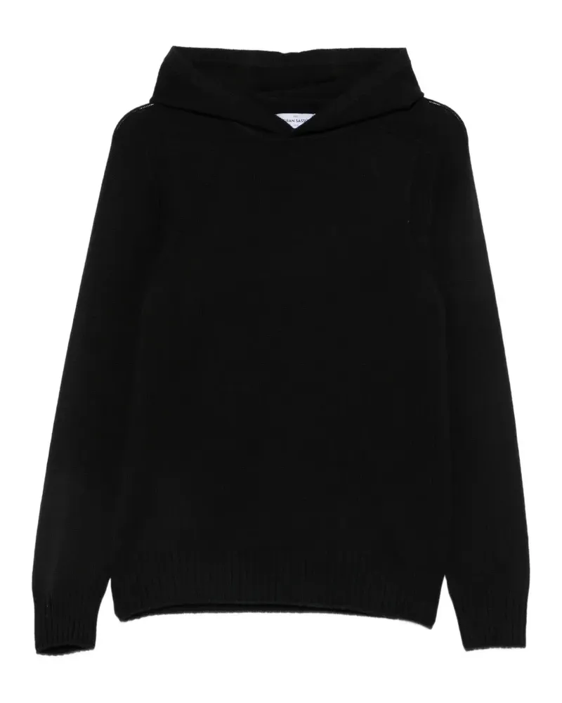 Gran Sasso Hoodie aus Wolle - Schwarz Schwarz