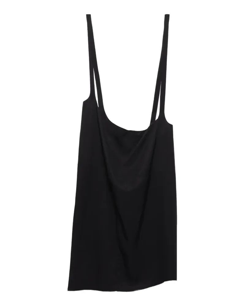 Prada crepe skirt with suspender straps - Schwarz Schwarz