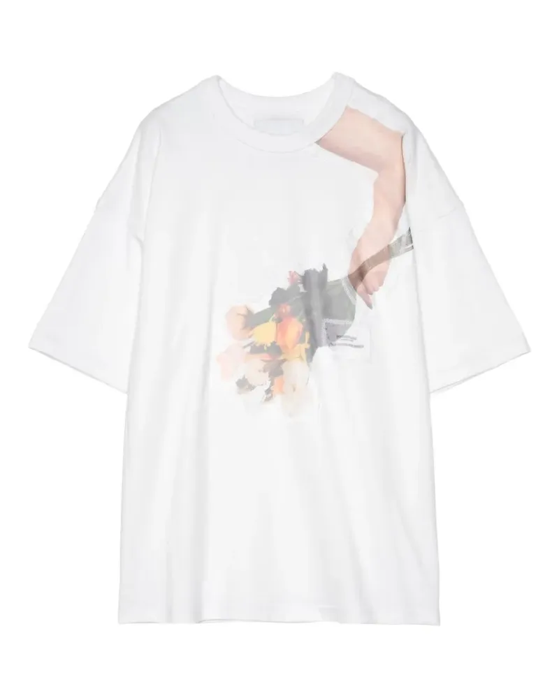 Yoshio Kubo graphic cotton T-shirt - Weiß Weiß