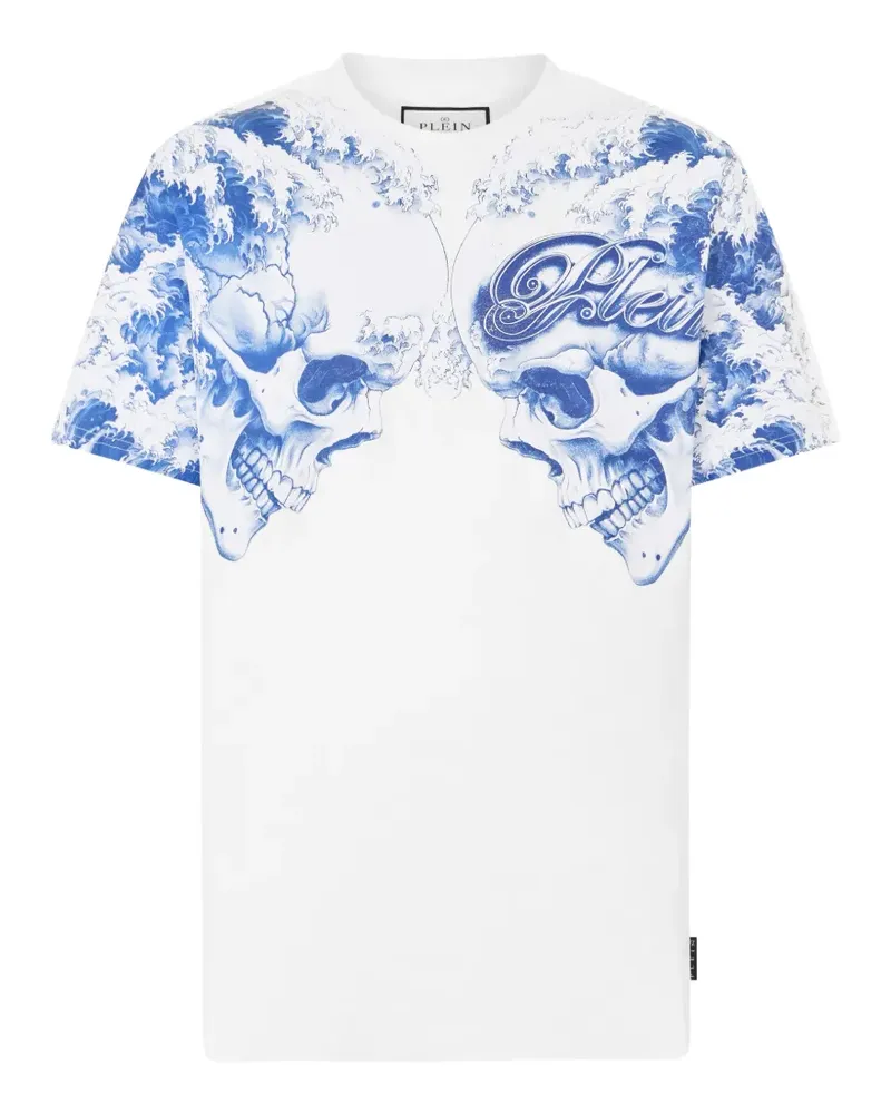 Philipp Plein T-Shirt mit Totenkopf-Print - Weiß Weiß
