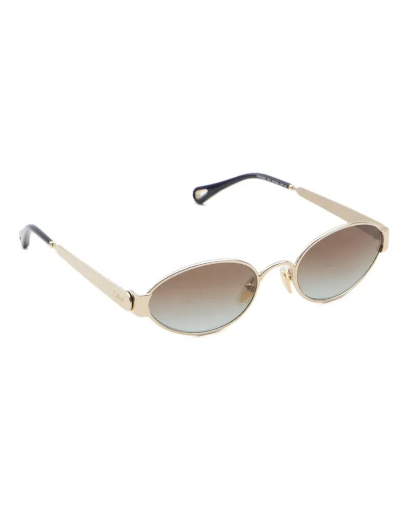 Chloé Holly gradient oval-frame sunglasses - Gold Gold
