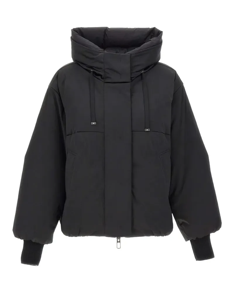 DUNO Giada Mestre oversized drawstring-hood down jacket - Schwarz Schwarz