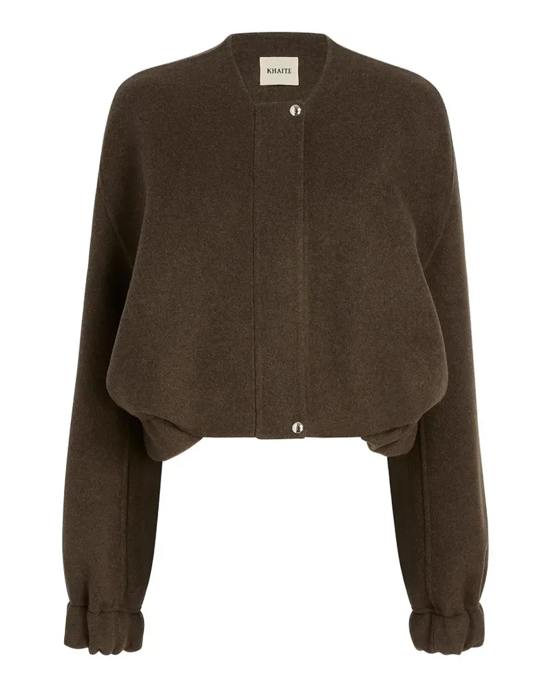 KHAITE Cordan Jacke in Army Melange - Braun Braun