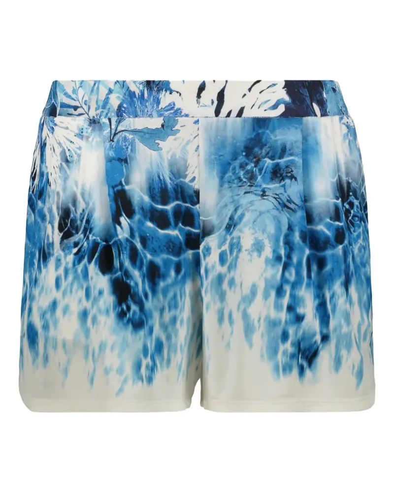 Alberta Ferretti printed silk shorts - Blau Blau