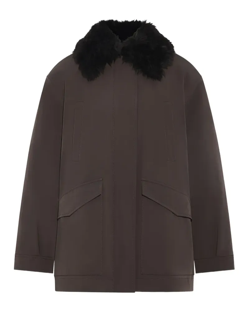 Yves Salomon shearling-collar parka - Braun Braun