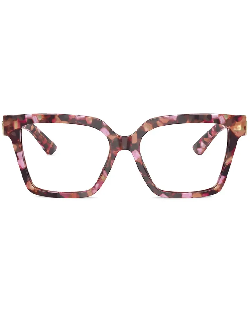 Dolce & Gabbana Brille mit Logo-Schild - Rosa Rosa