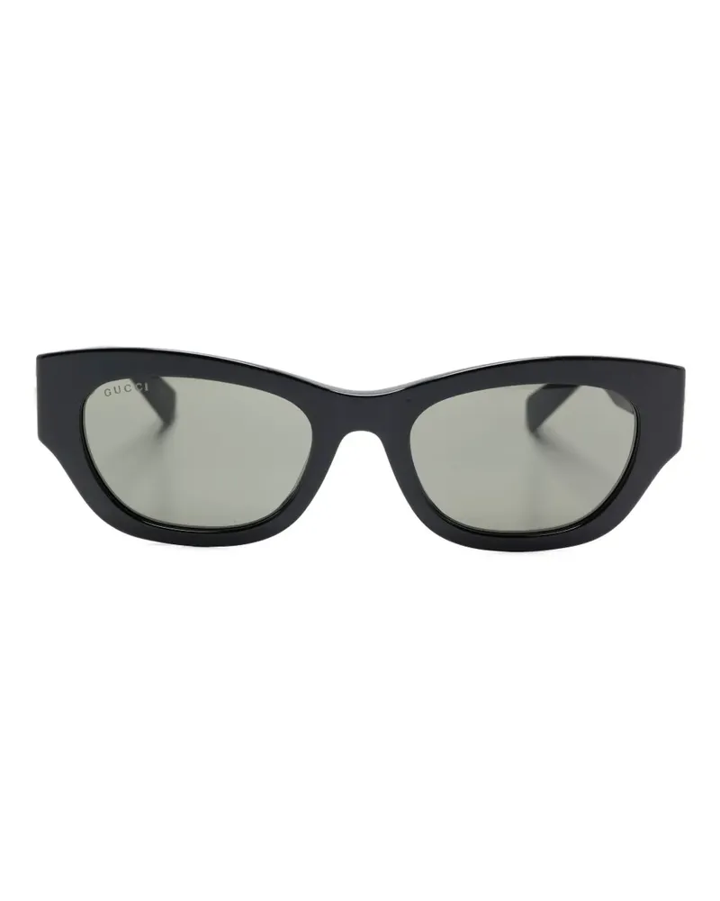 Gucci Sonnenbrille mit GG-Schild - Schwarz Schwarz