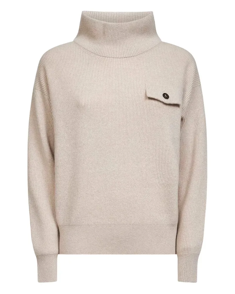 Brunello Cucinelli ribbed high-neck sweater - Nude Nude