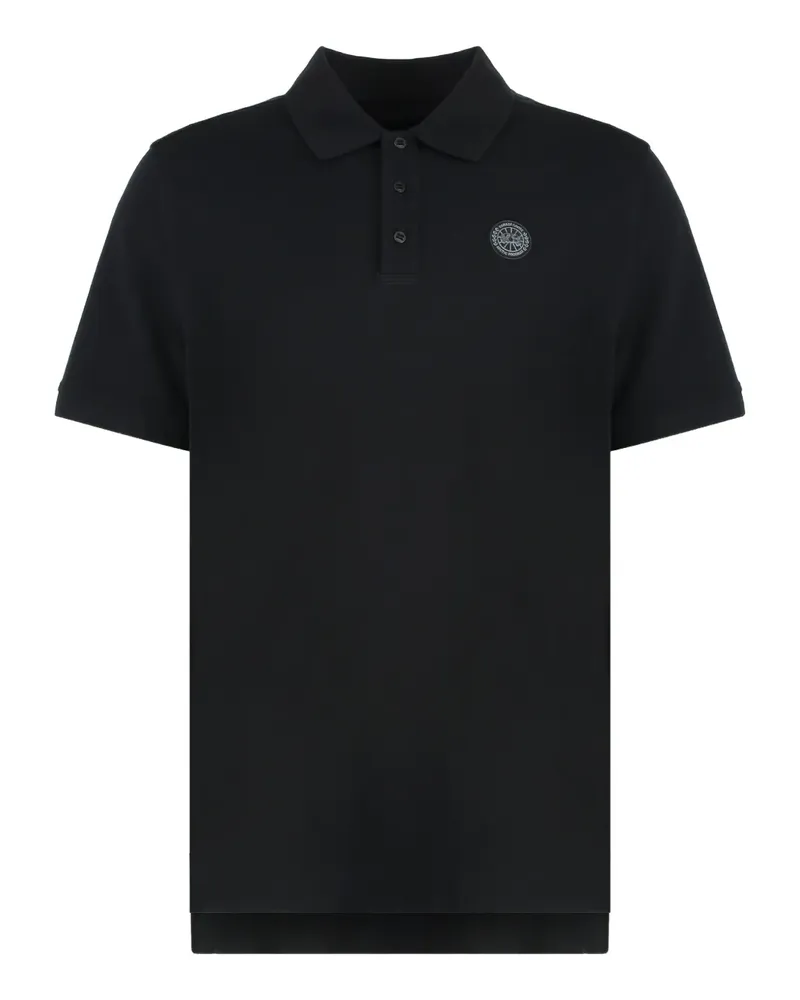 Canada Goose logo-patch polo shirt - Schwarz Schwarz