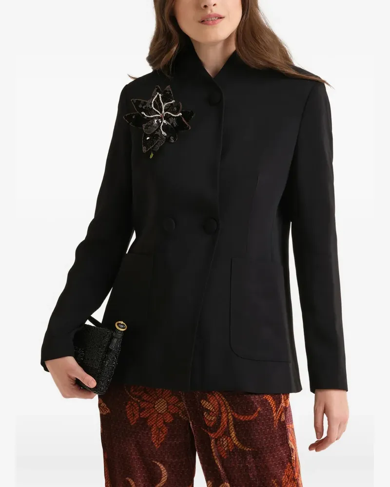 Maliparmi Doppelreihiger Blazer - Schwarz Schwarz