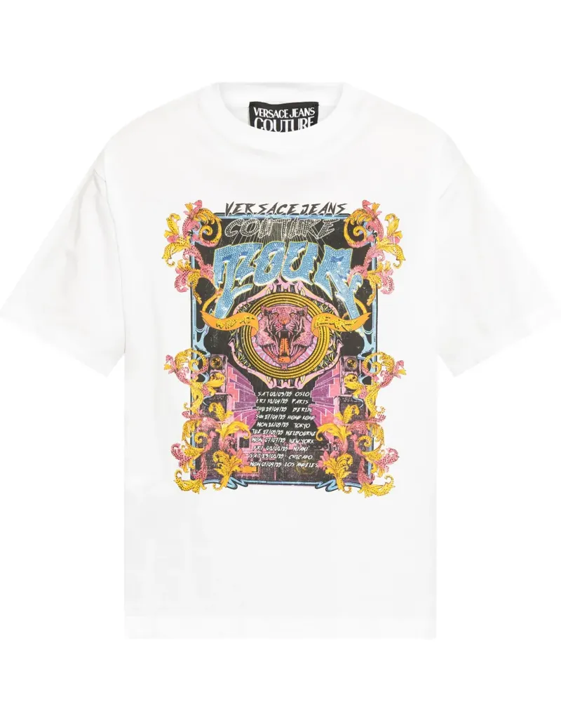 Versace Jeans T-Shirt mit Print - Weiß Weiß