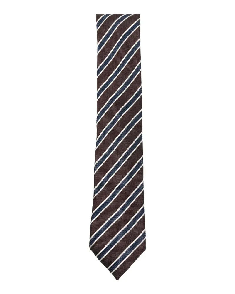 Ermenegildo Zegna diagonal-stripe tie - Rot Rot