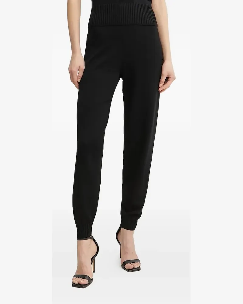 Armani Exchange Strickhose mit Logo-Schild - Schwarz Schwarz