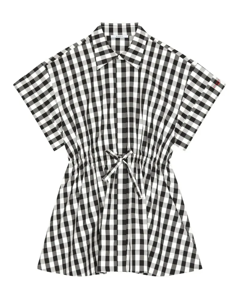 Givenchy A-Linien-Mini-Hemdkleid mit Vichy-Karo - Schwarz Schwarz
