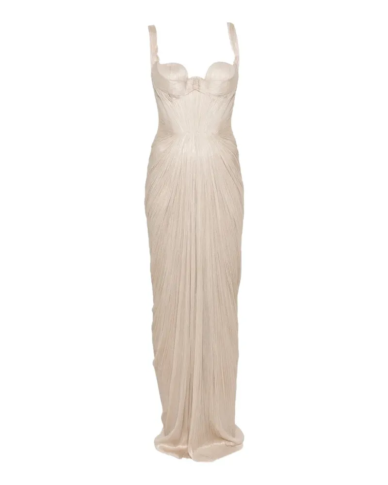 Maria Lucia Hohan Anais pleated maxi dress - Nude Nude