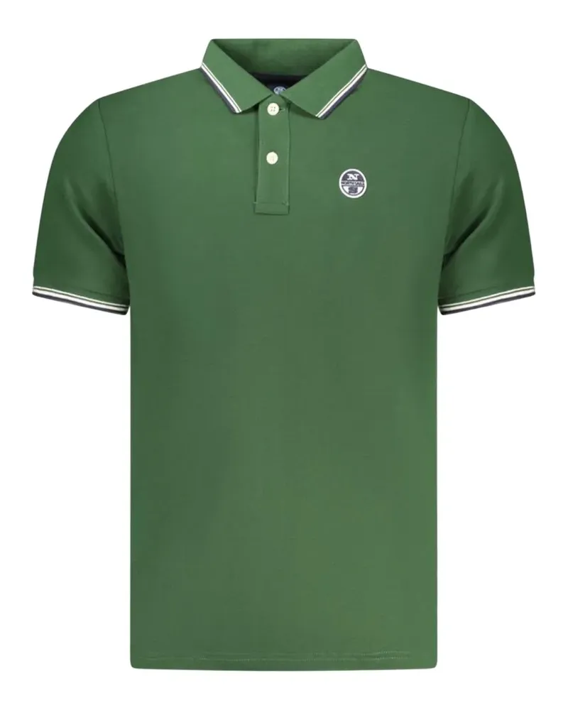 North Sails tipped piqué polo shirt - Grün Grün