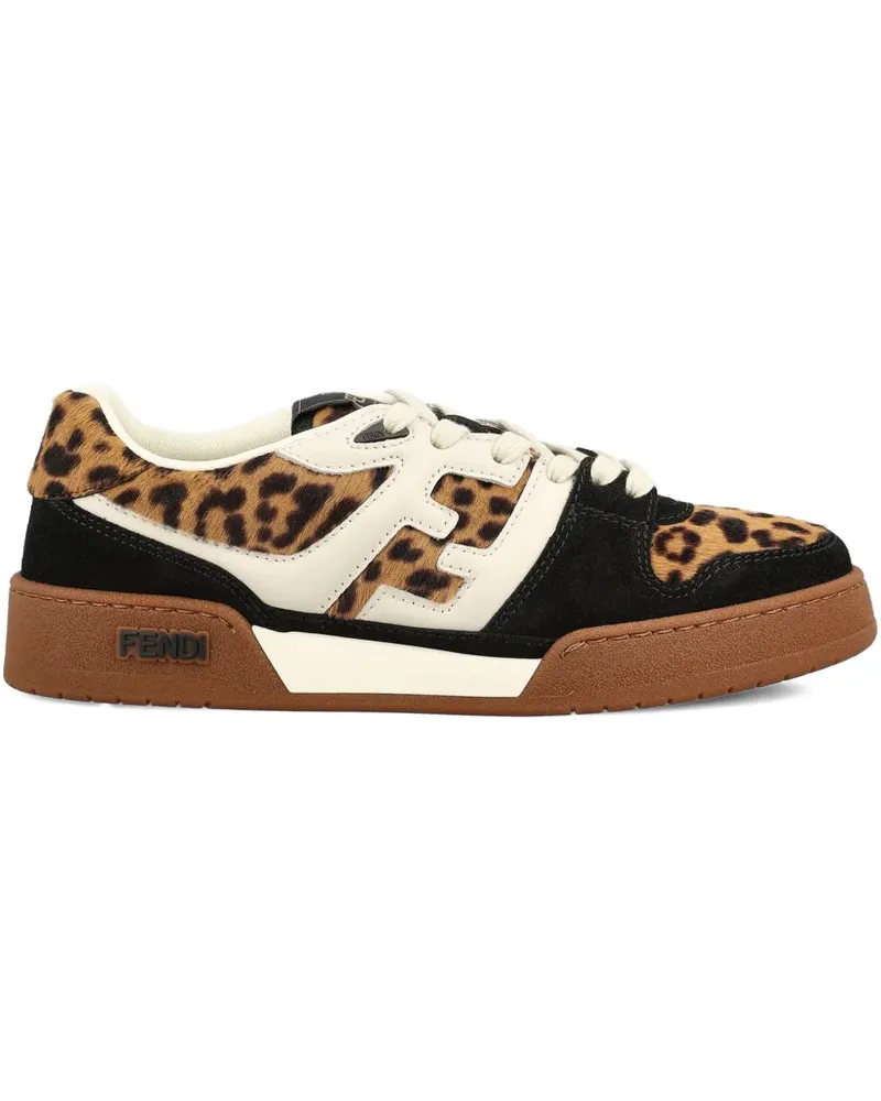 Fendi Match Sneakers mit Leoparden-Print - Braun Braun